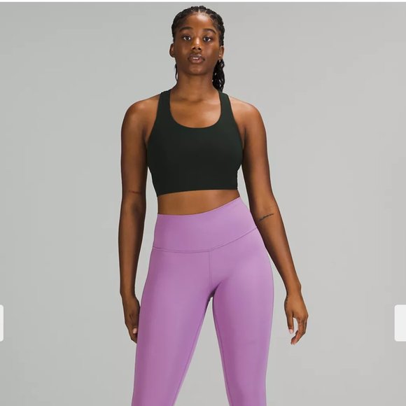NWT Lululemon Stash It Bra Crop Top 6 8 Rainforest Green